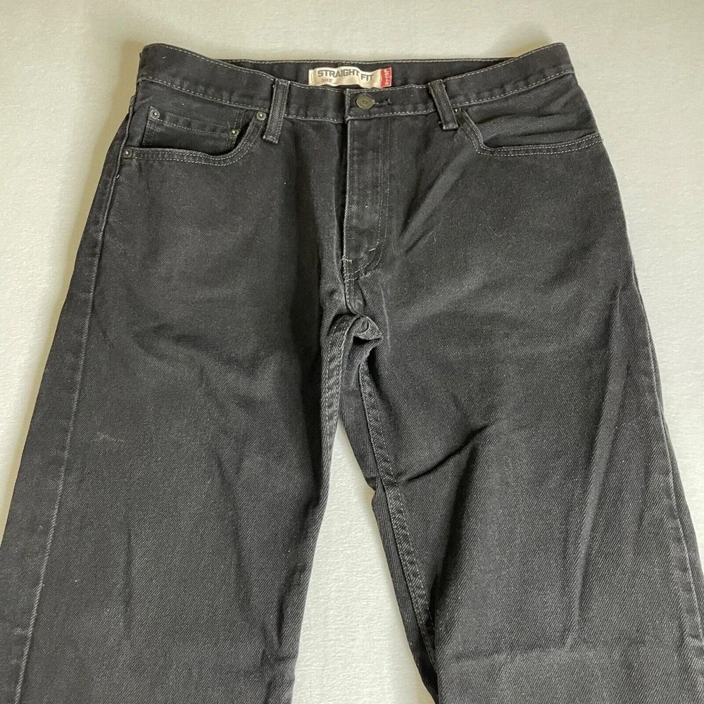 Levis‎ 505 Men's Jeans Black W34 L34 Straight Leg Straight Fit 100% Cotton Denim